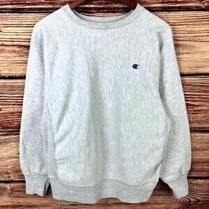 Vintage 1990s Champion Reverse Weave Gray Crewneck